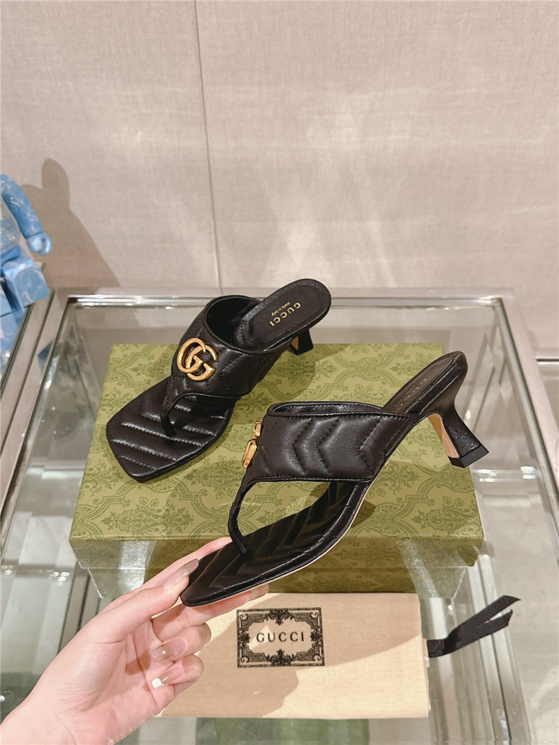 Gvc*1 gg 55mm matelassé mules black