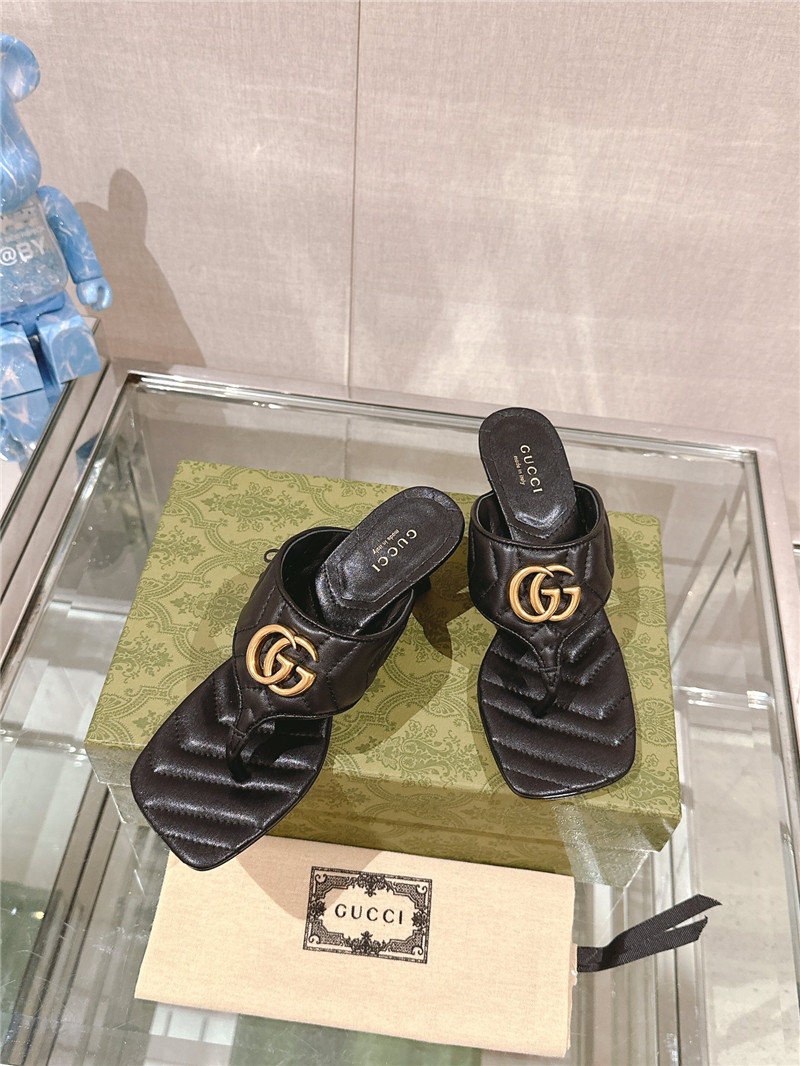 Gvc*1 gg 55mm matelassé mules black