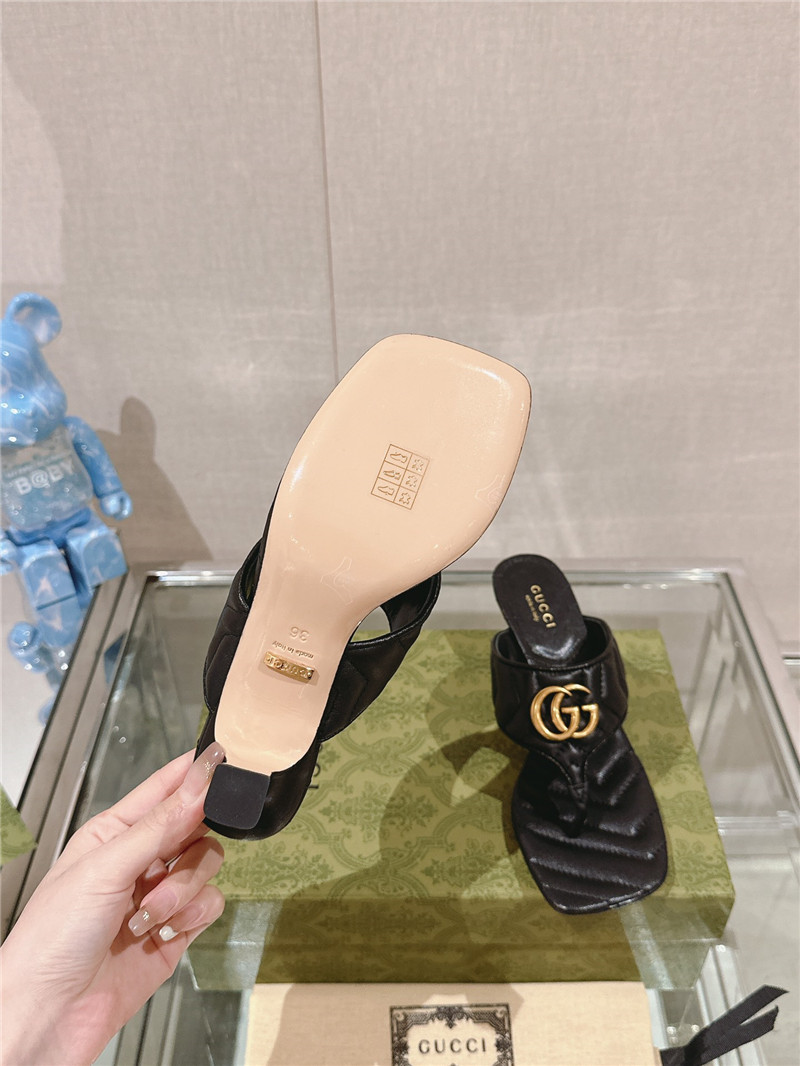 Gvc*1 gg 55mm matelassé mules black