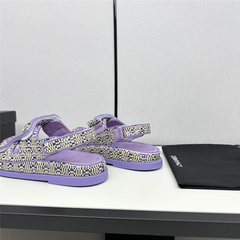 Ch**el women’s purple tweed sandals