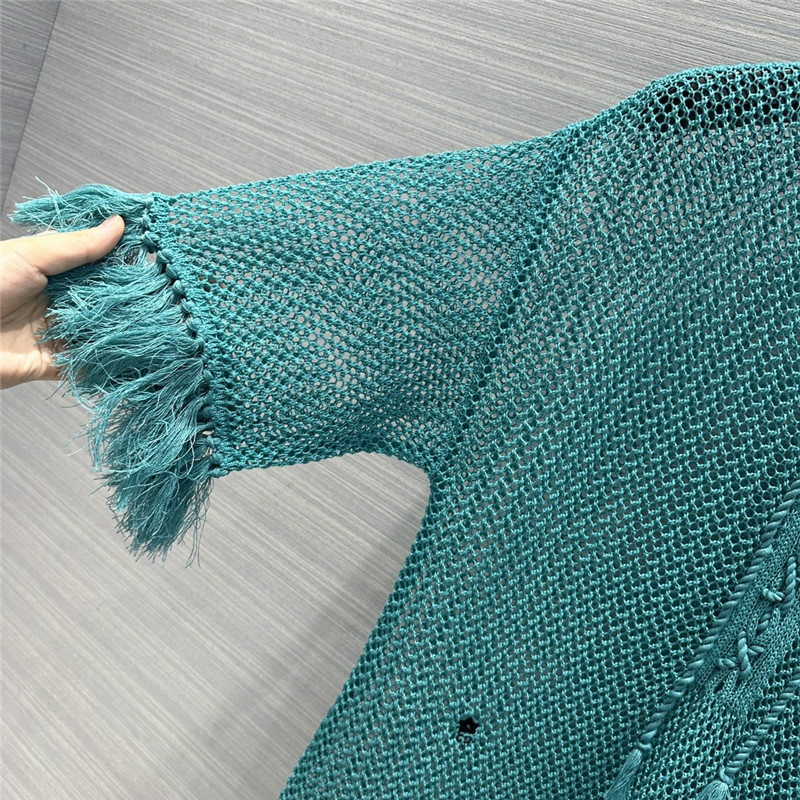 D10r hollow crochet knitted cardigan dress replica clothes