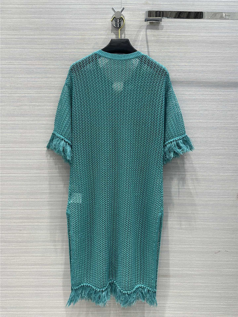D10r hollow crochet knitted cardigan dress replica clothes