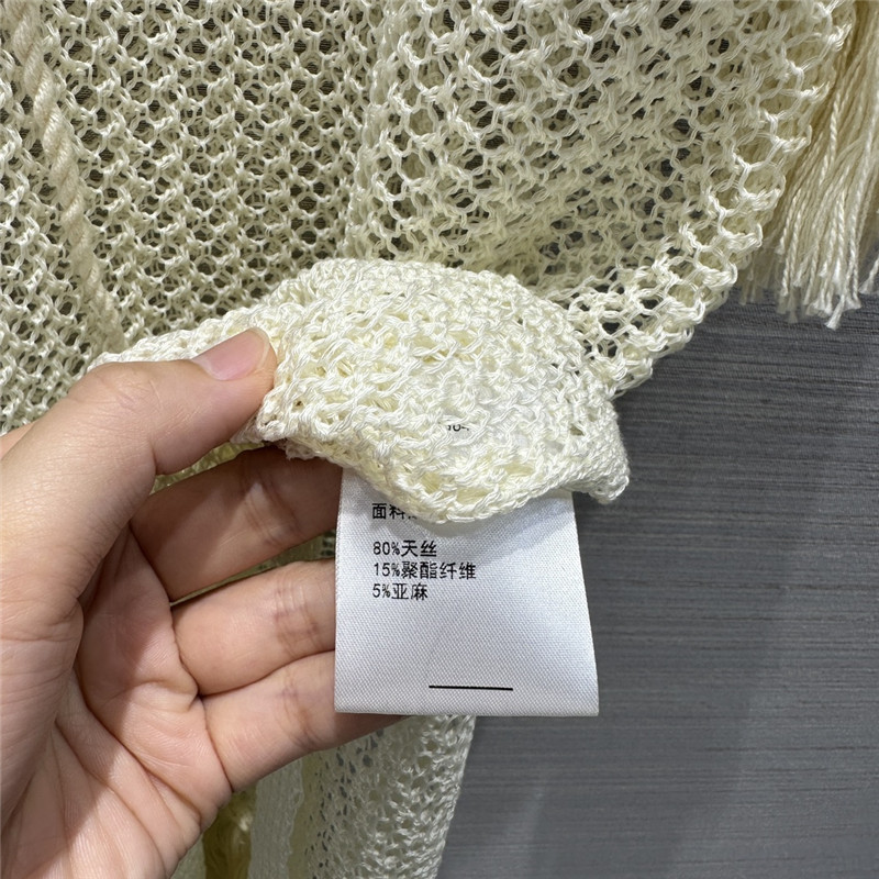 D10r hollow crochet knitted cardigan dress replica clothes