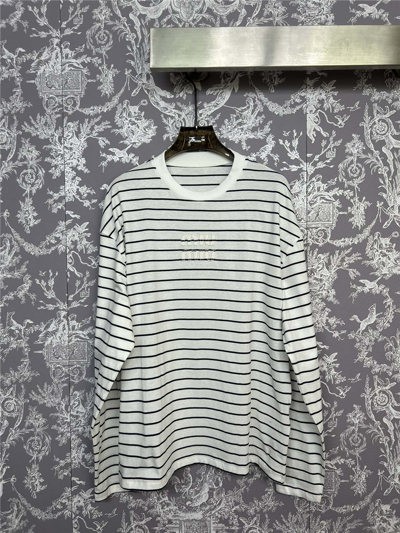 M1um1u new striped long sleeve replica d&g clothing