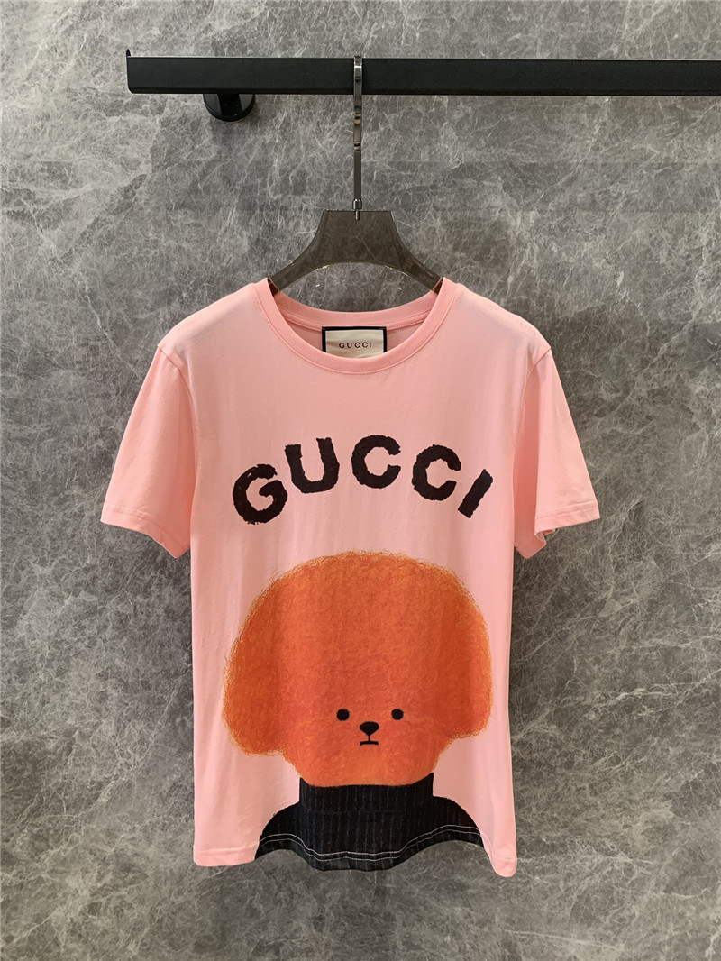 Gvc*1 cartoon dog fun print short sleeve t-shirt replica clothing