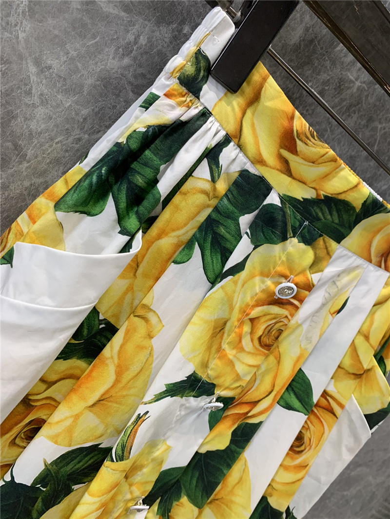 Dolce & Gabbana d&g yellow rose skirt replica clothing
