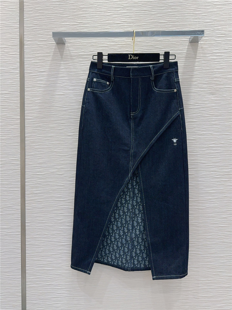 D10r denim slit skirt replica d&g clothing