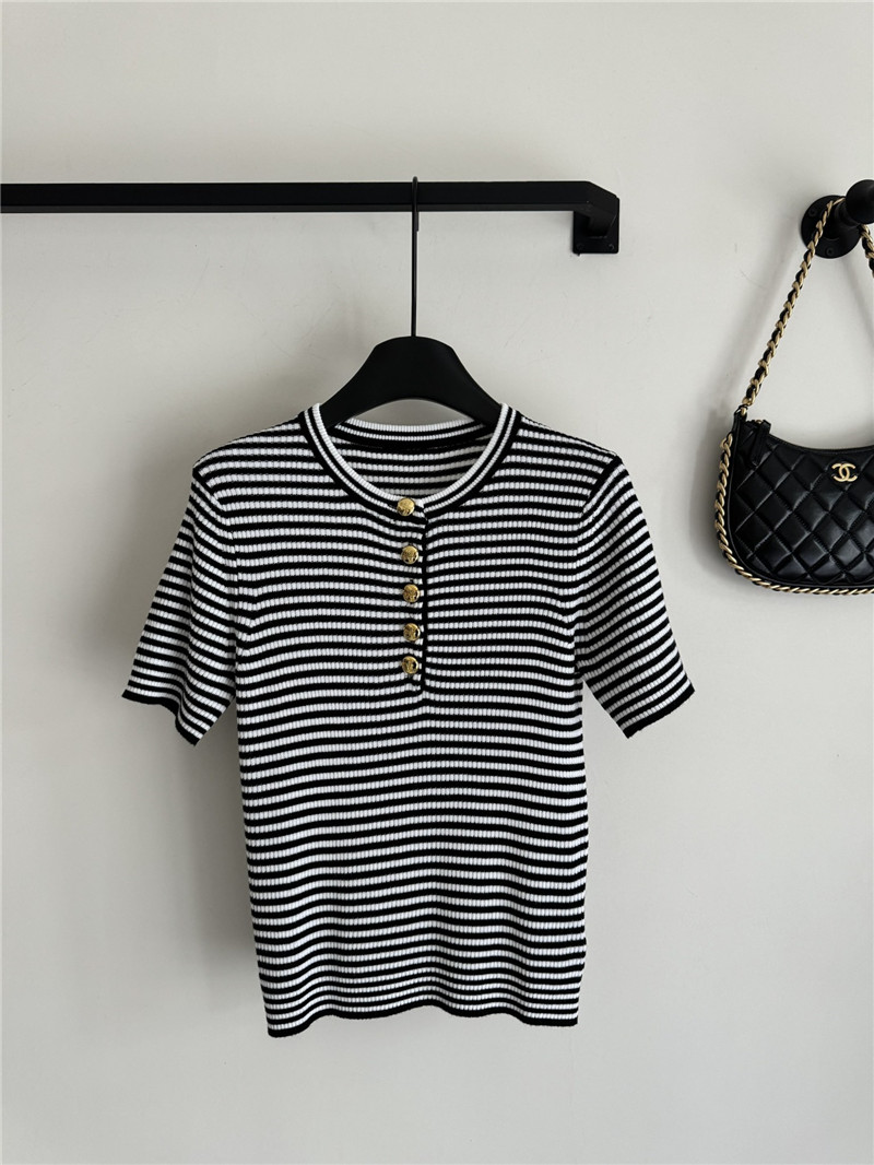 Pra*a new knitted short sleeve replica designer clothes