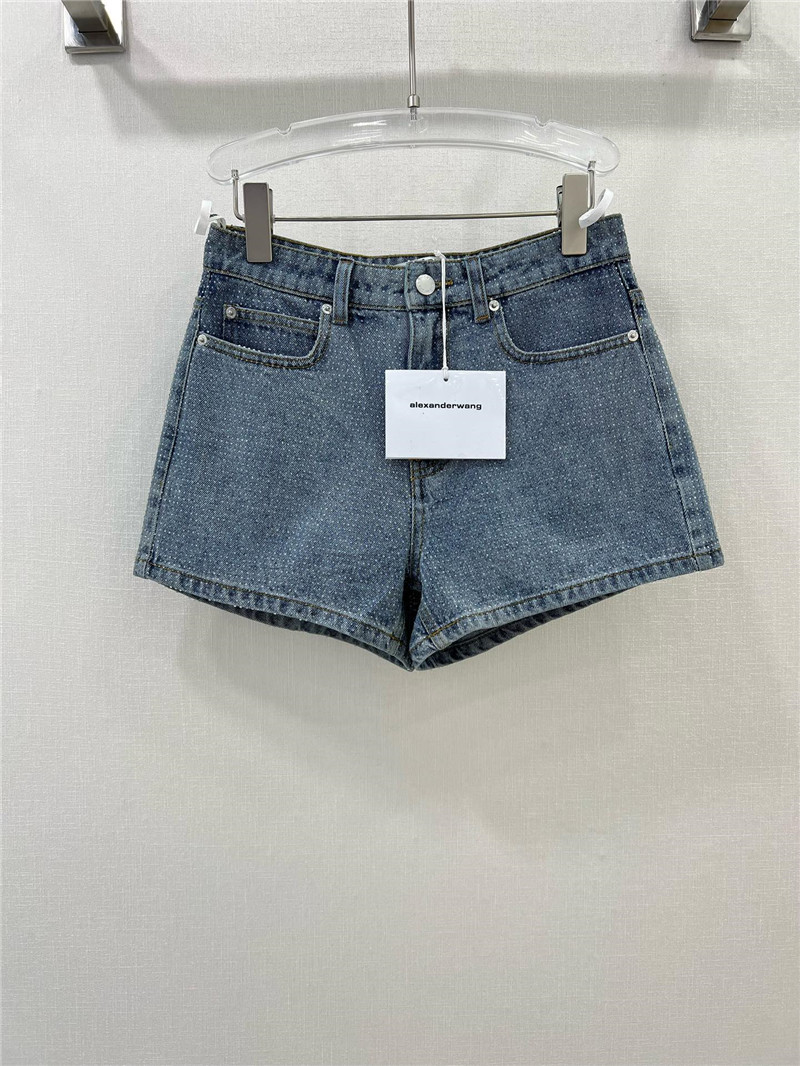 a1exa*der wang D1am0nd denim shorts replica clothing