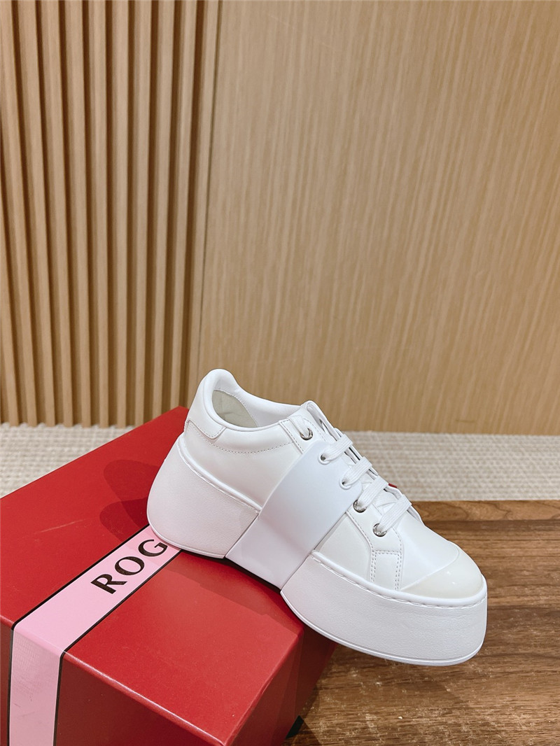 roger u1u1er viv skate leather sneakers in white