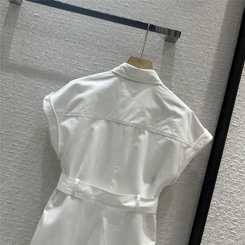 D10r small collar waist long dress replica clothes