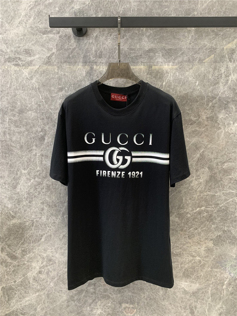 Gvc*1 double g print round neck short sleeve t-shirt replica clothes