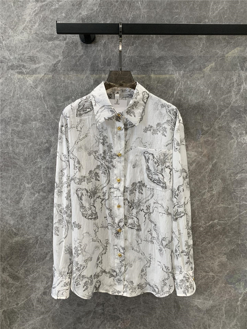 D10r jouy ink print long sleeve shirt replica designer clothes