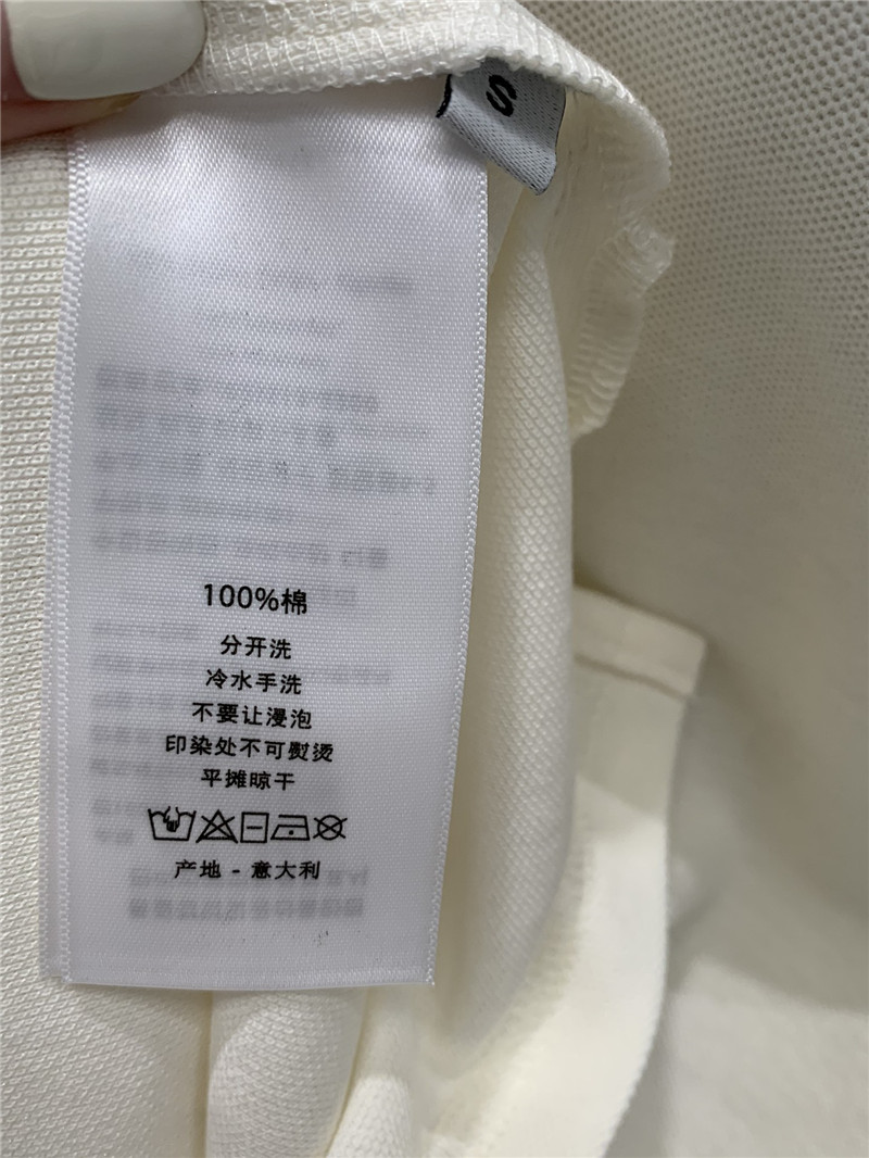 D10r ribbed contrast lapel short-sleeved polo top replica clothes
