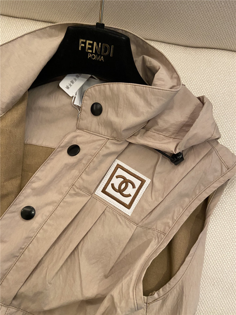 Ch**el new hooded workwear vest replica clothes