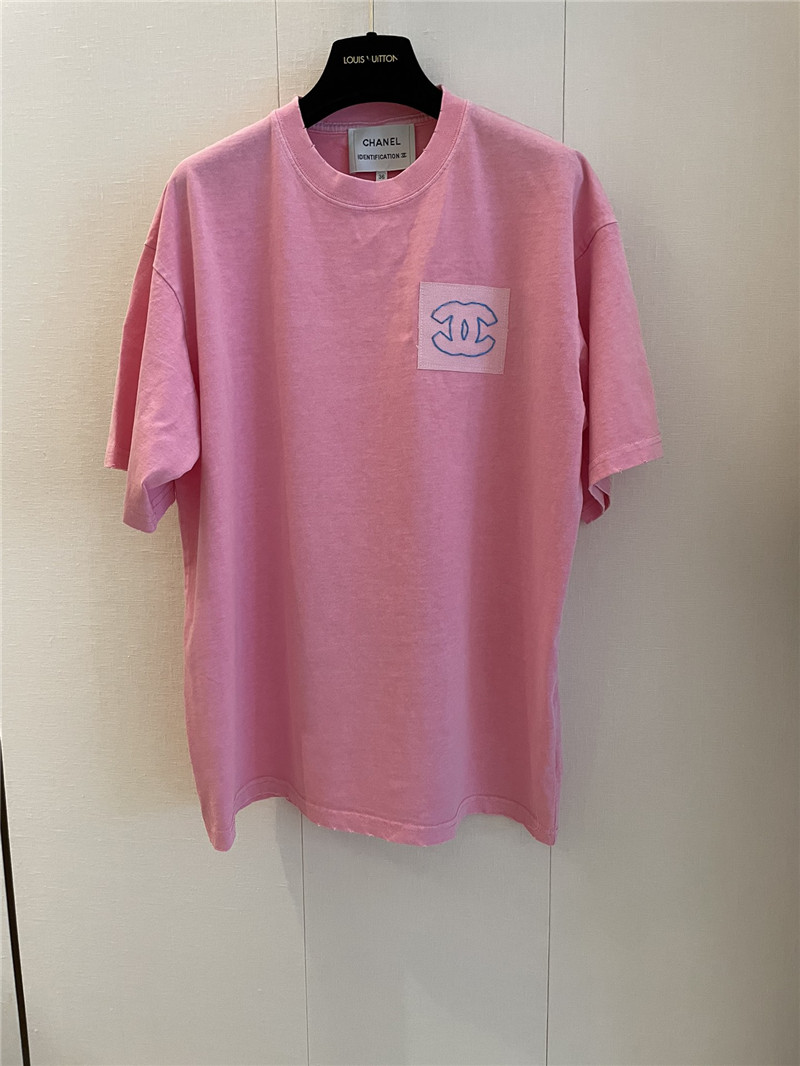 Ch**el new pink short sleeve replica d&g clothing