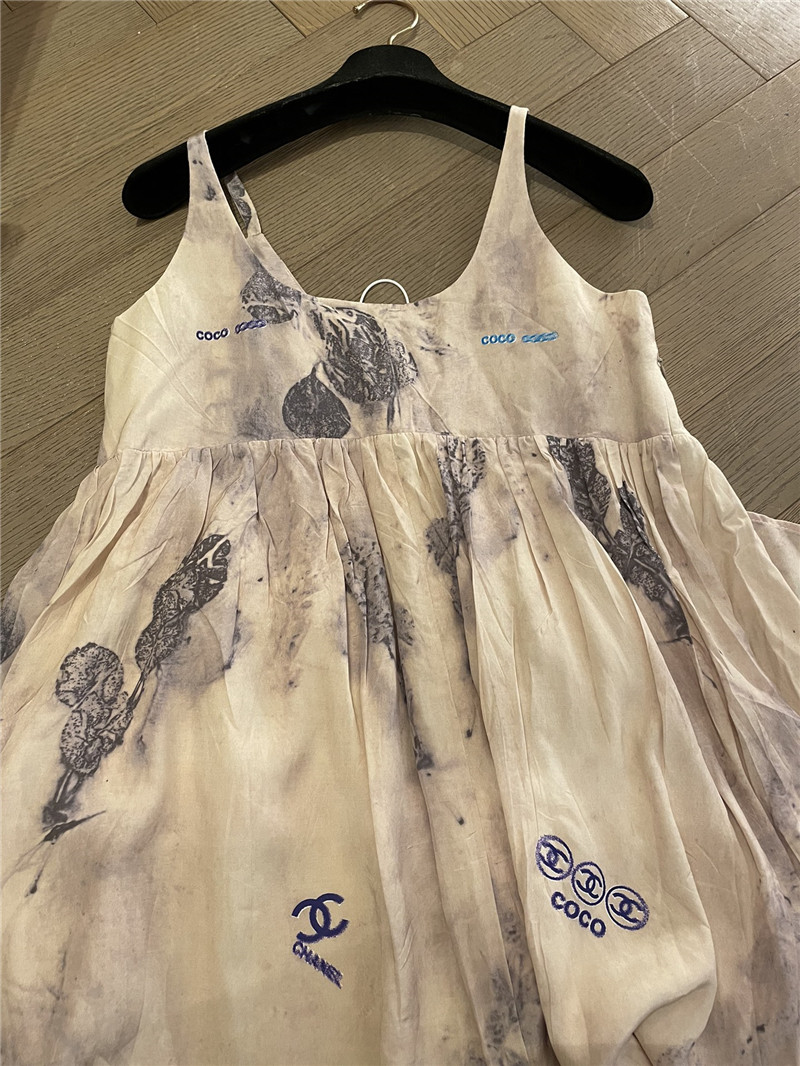 Ch**el ink print dress replica designer clothes