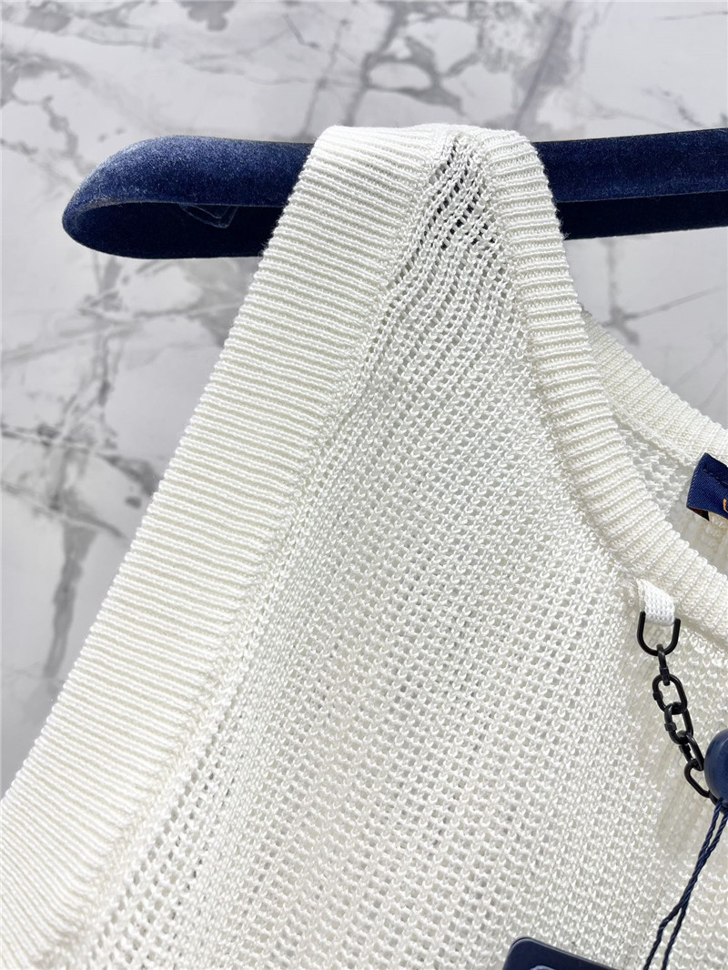 l0vis Vvtt0n lv hollow chain sleeveless knitted vest replica clothing