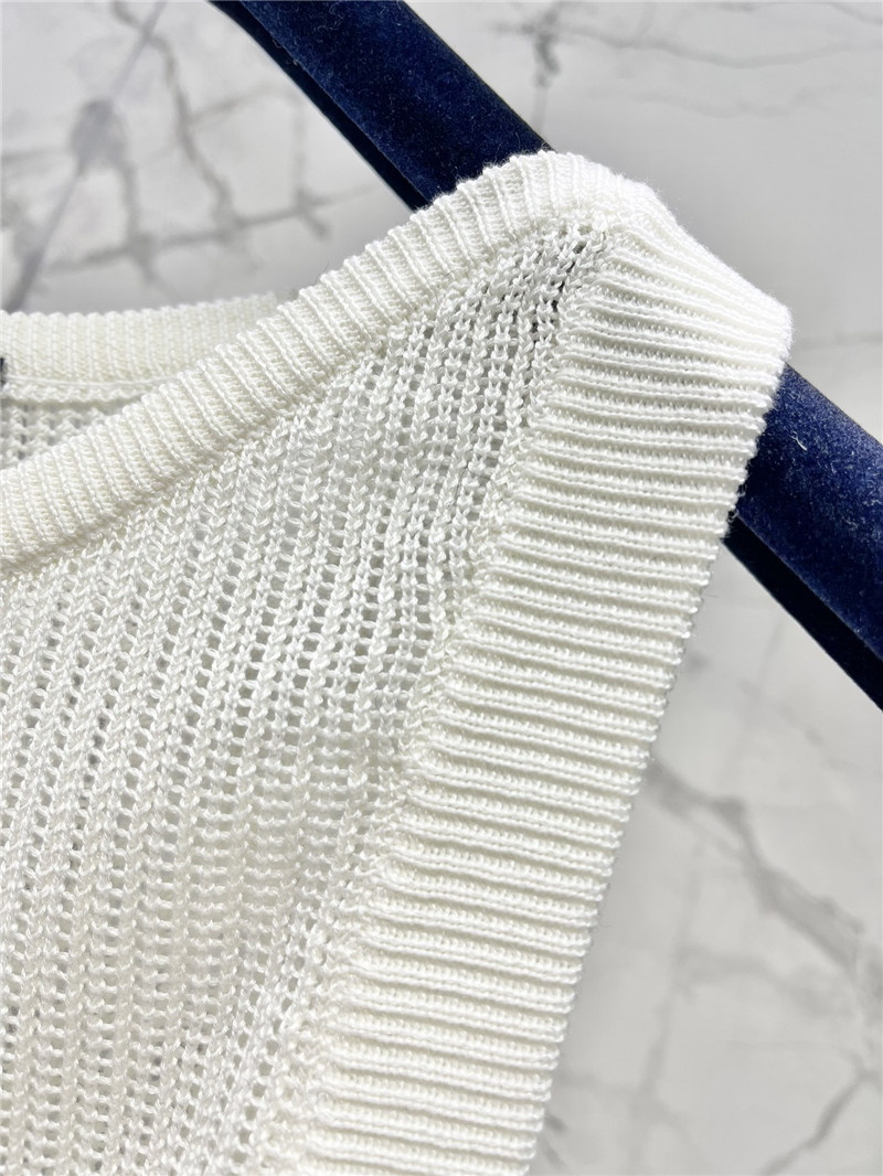 l0vis Vvtt0n lv hollow chain sleeveless knitted vest replica clothing