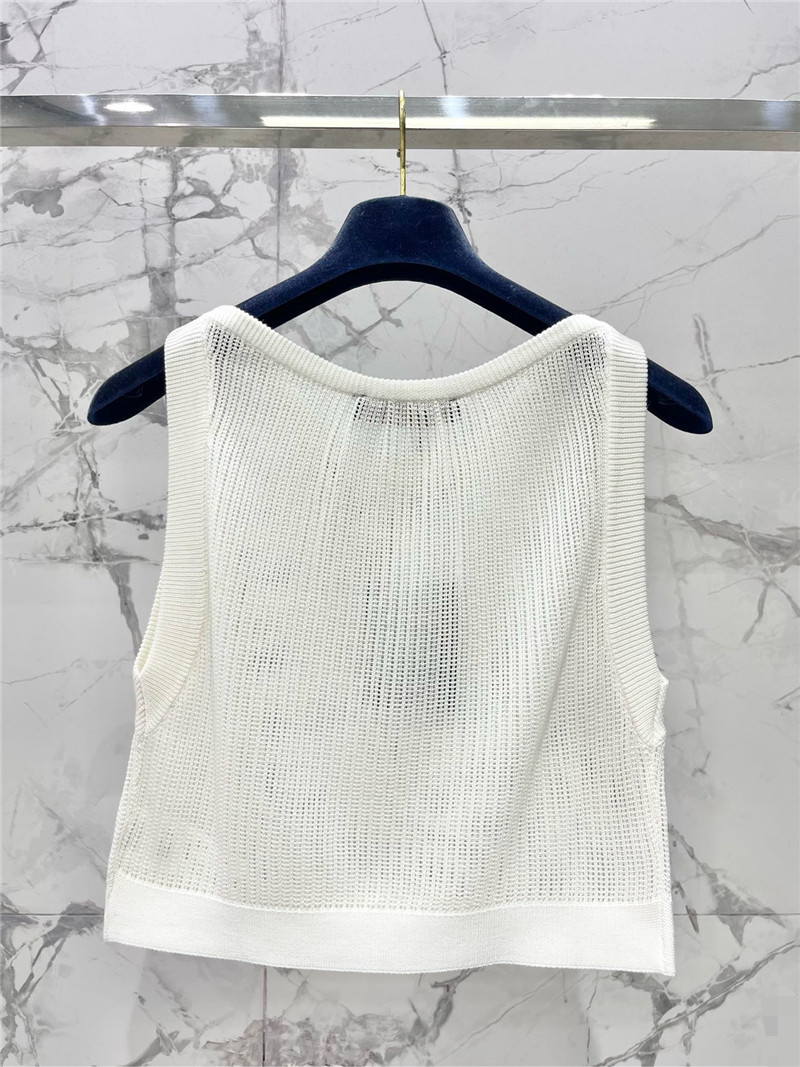 l0vis Vvtt0n lv hollow chain sleeveless knitted vest replica clothing
