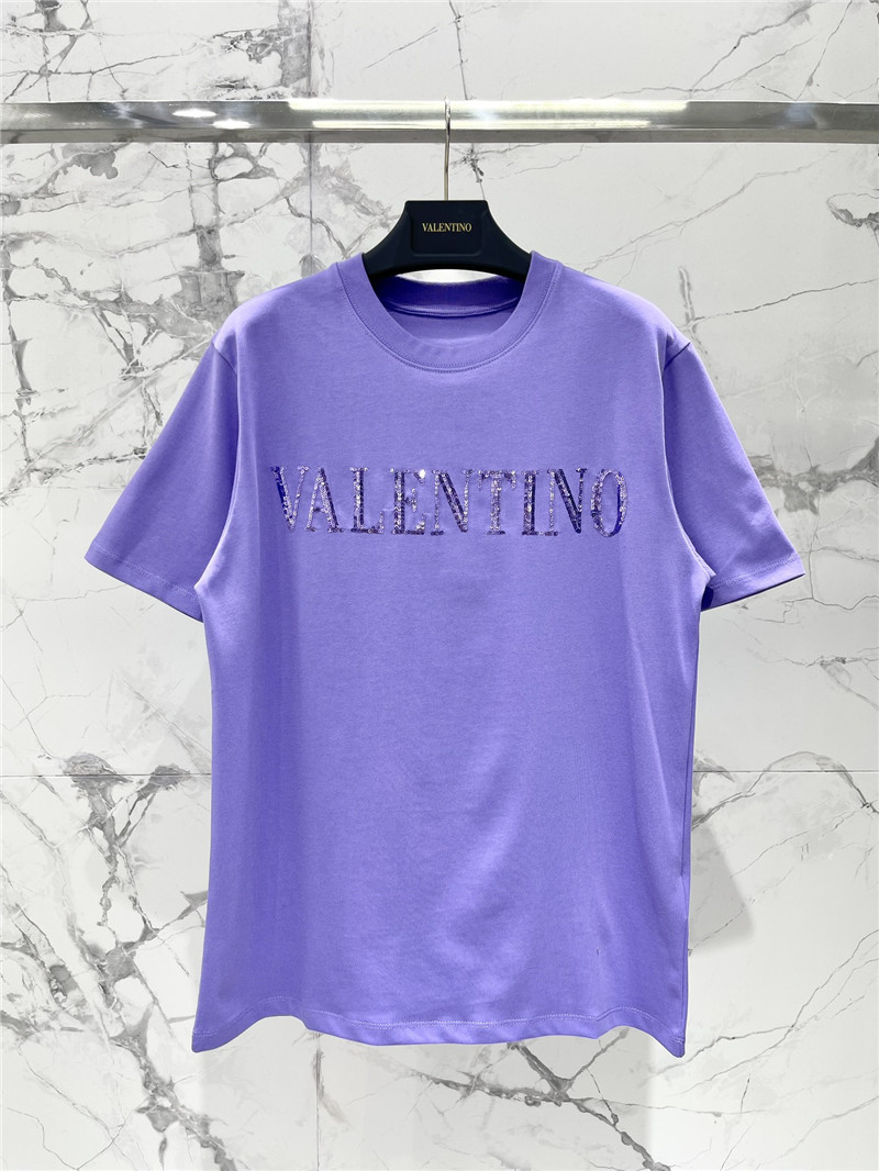 Va1e*ntin0 sequined round neck short sleeve replica d&g clothing