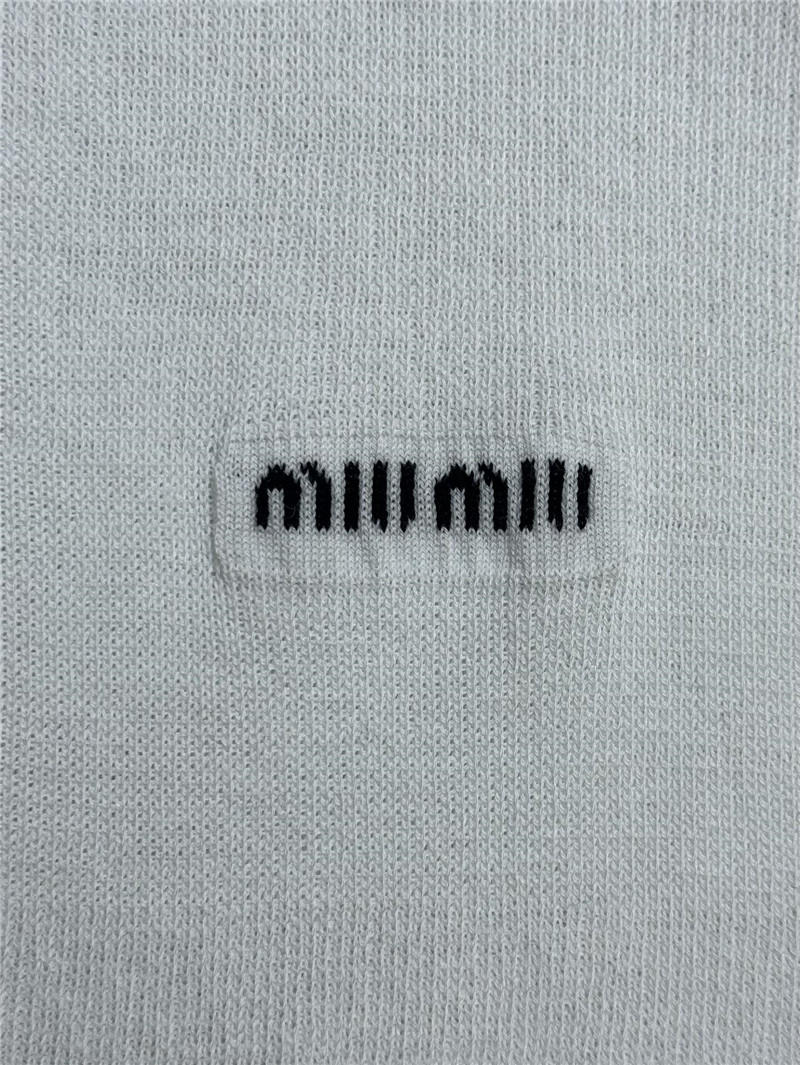 M1um1u contrast color polo sweater replicas clothes