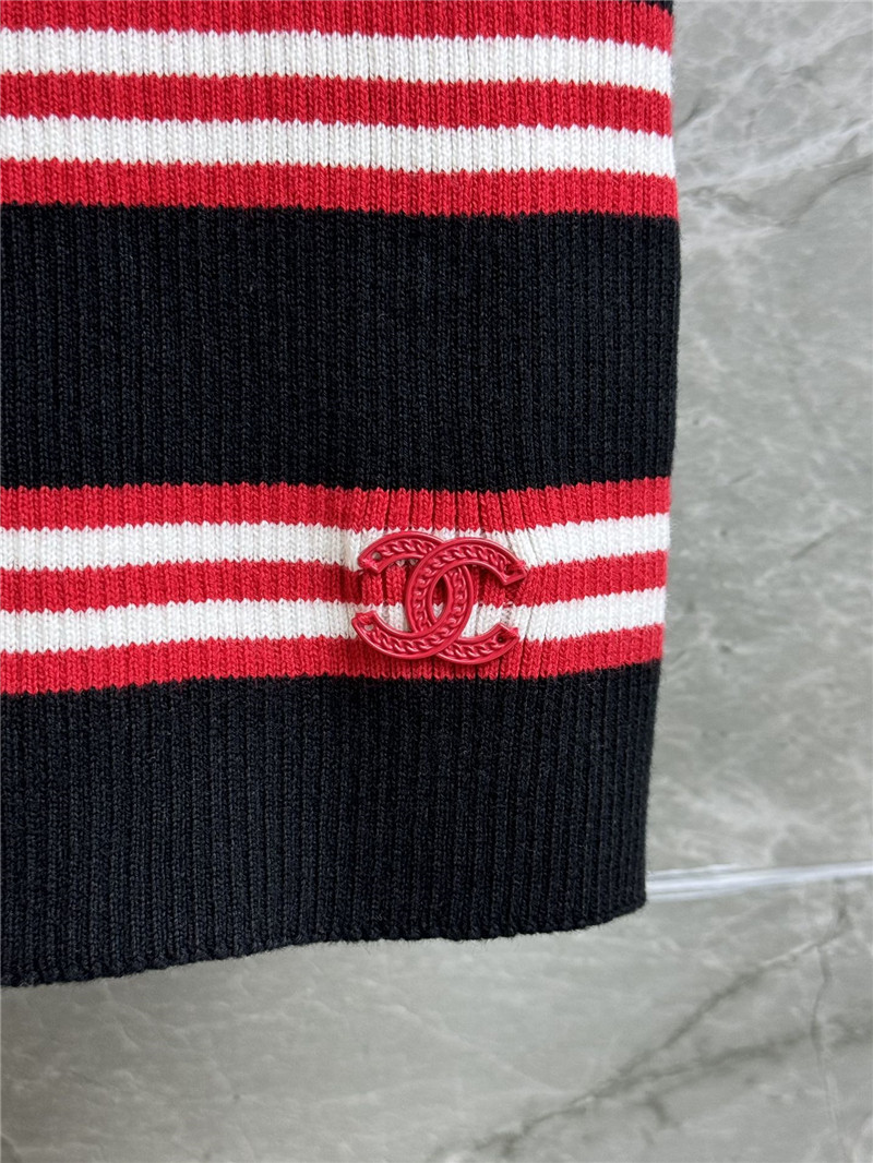 Ch**el contrast striped vest replica d&g clothing