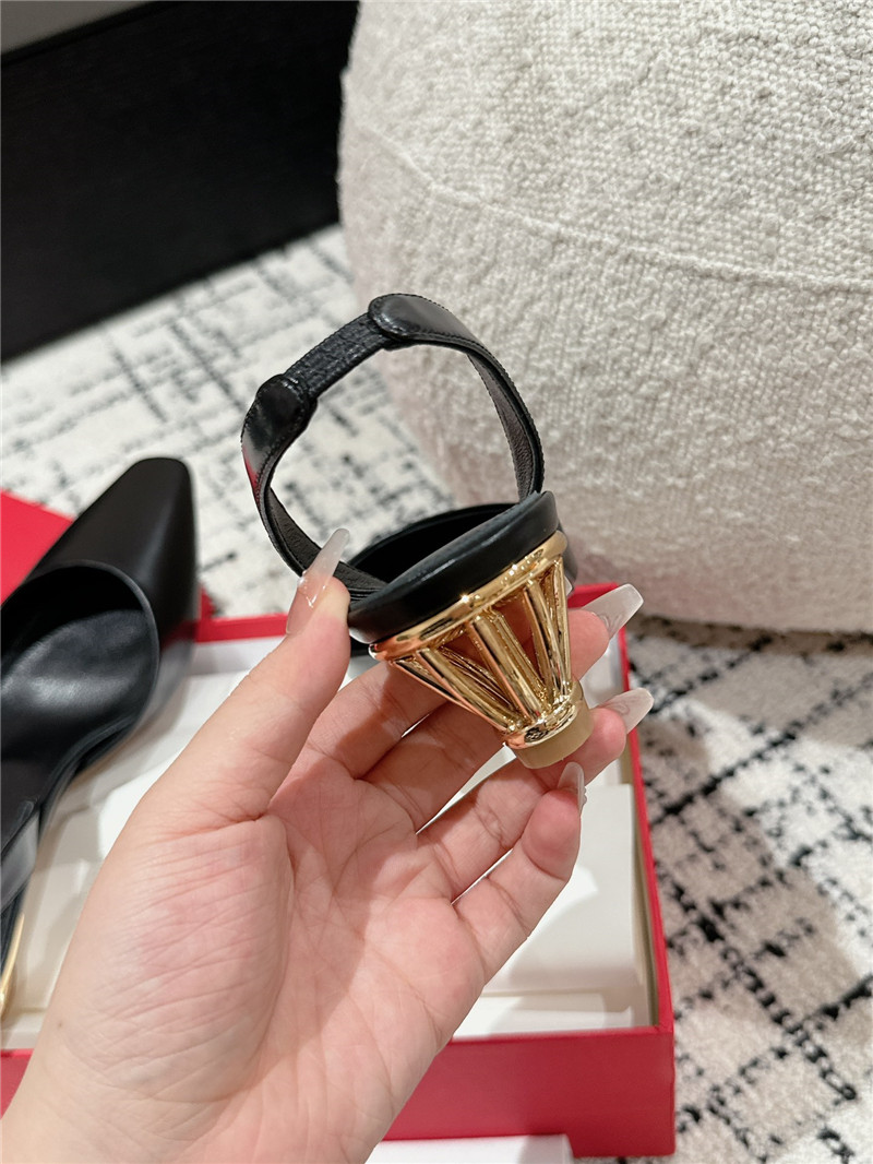 Ferragamo Cage Slingback Leather Pumps