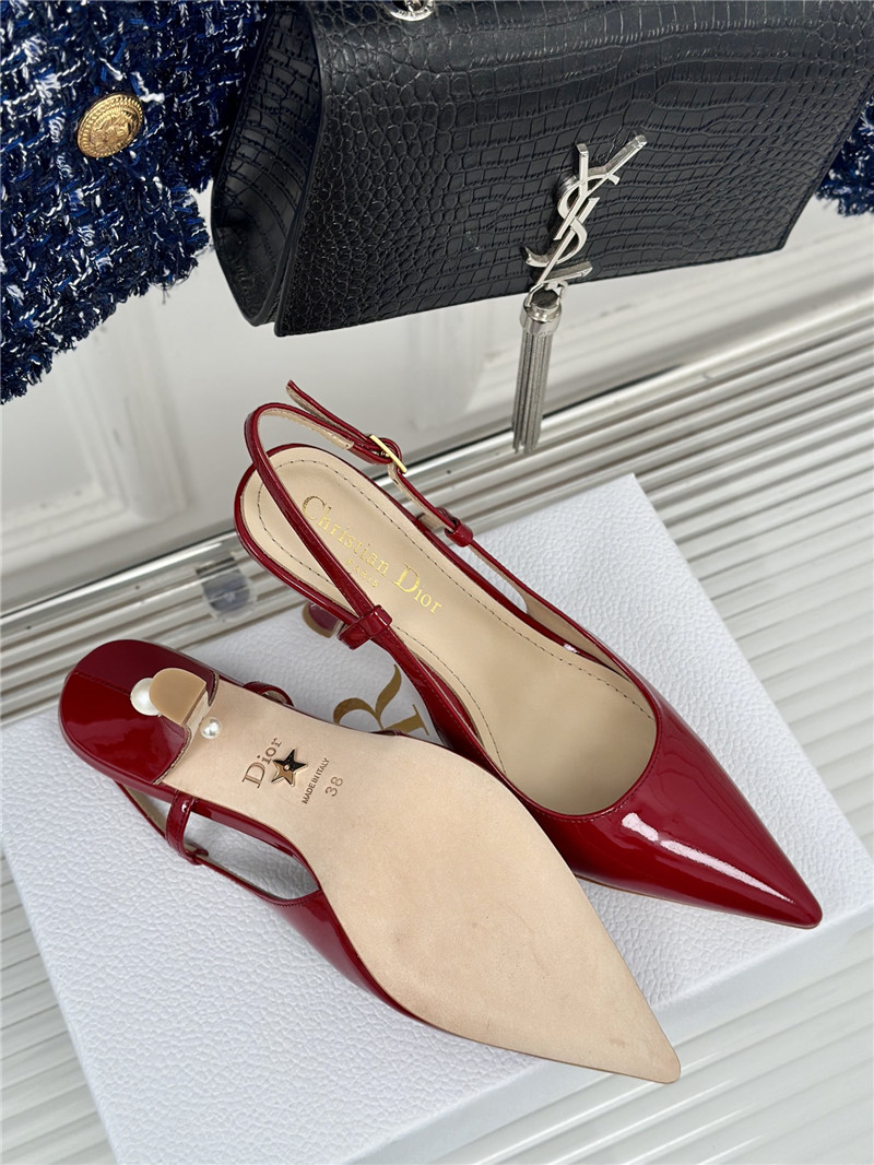 chr1st1an D10r patent leather slingback pumps