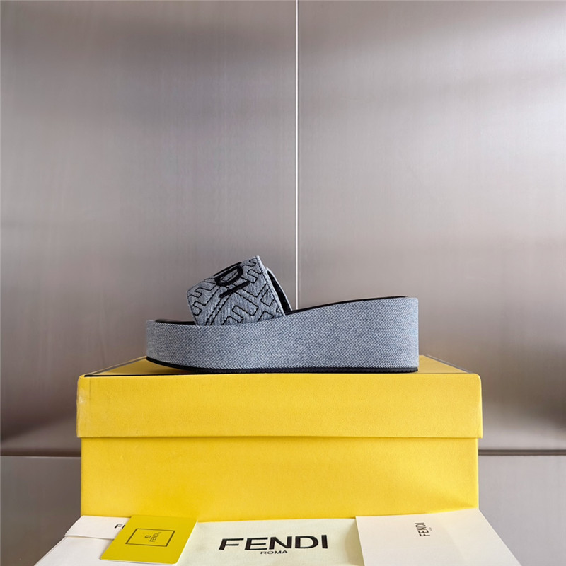 F**di sunshine blue platform sandals