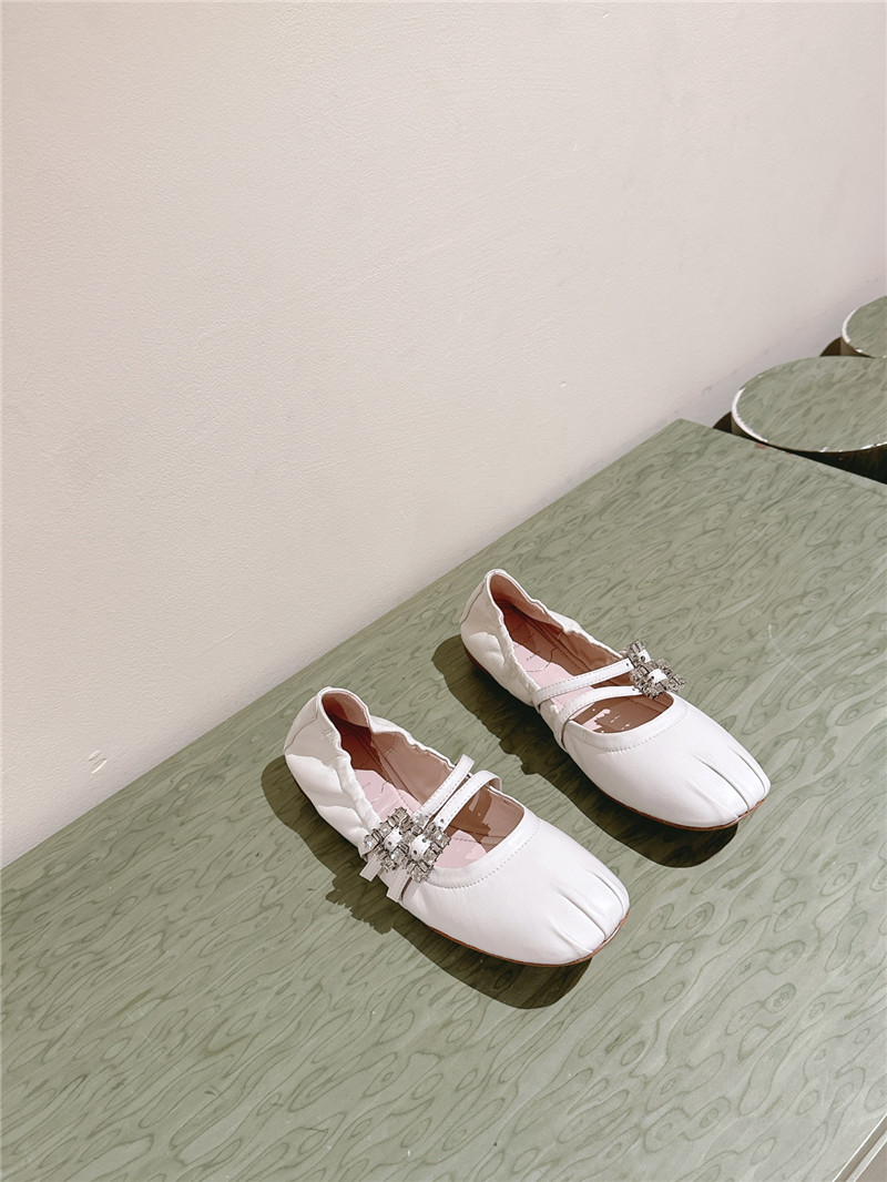 roger u1u1er strass leather ballerina flats