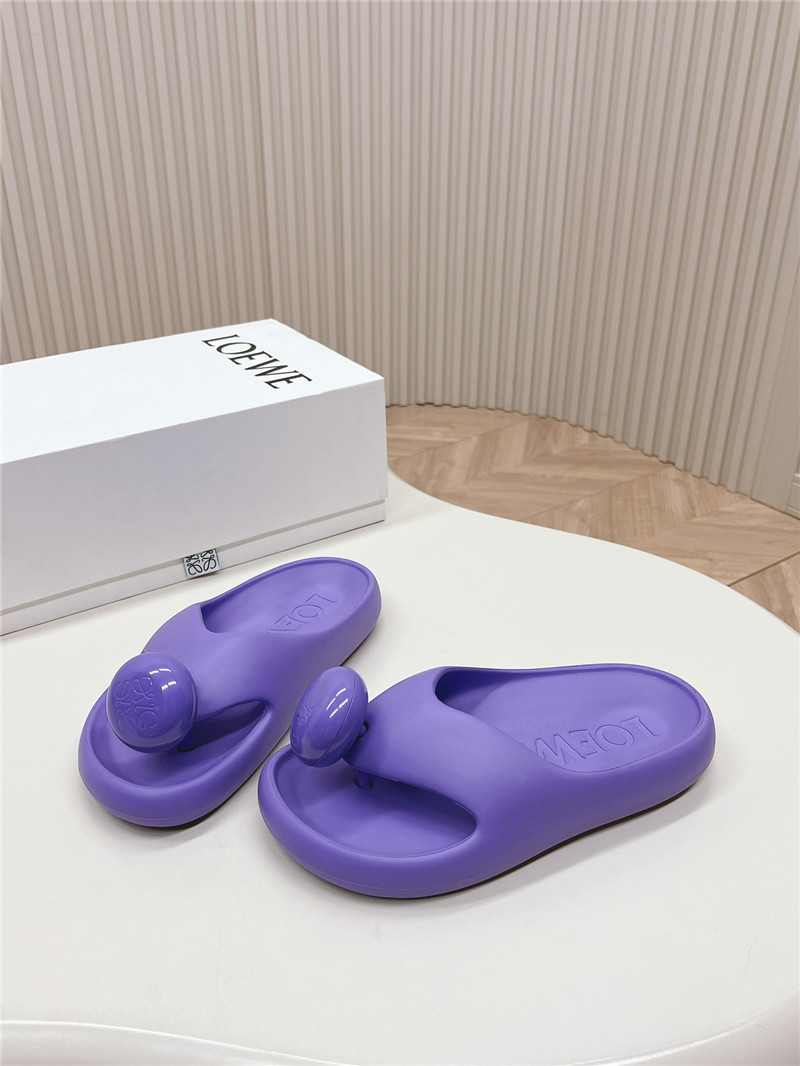 L0ew* bubble thong slide women in purple