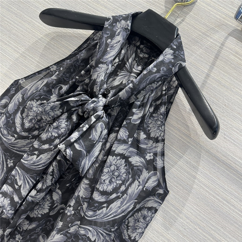 Versace positioning printed silk shirt replicas clothes