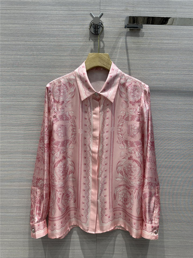 Versace positioning printed silk shirt replica clothing sites