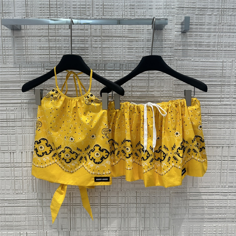 M1um1u backless camisole + miniskirt set replica clothing sites