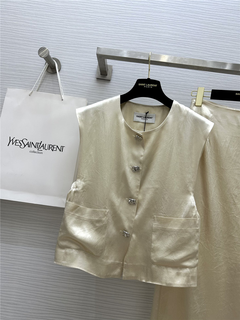 Y51 acetate satin vest dress suit replicas clothes