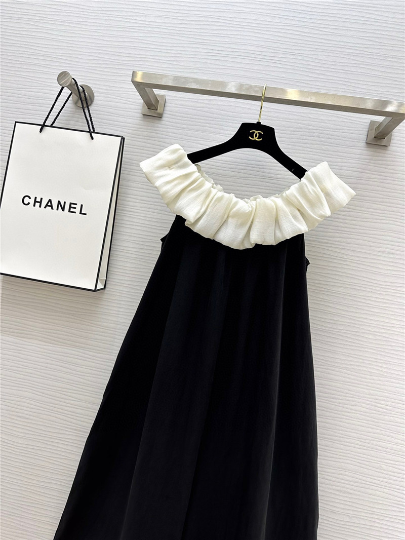 Ch**el one-shoulder silk and linen jumpsuit replica clothing