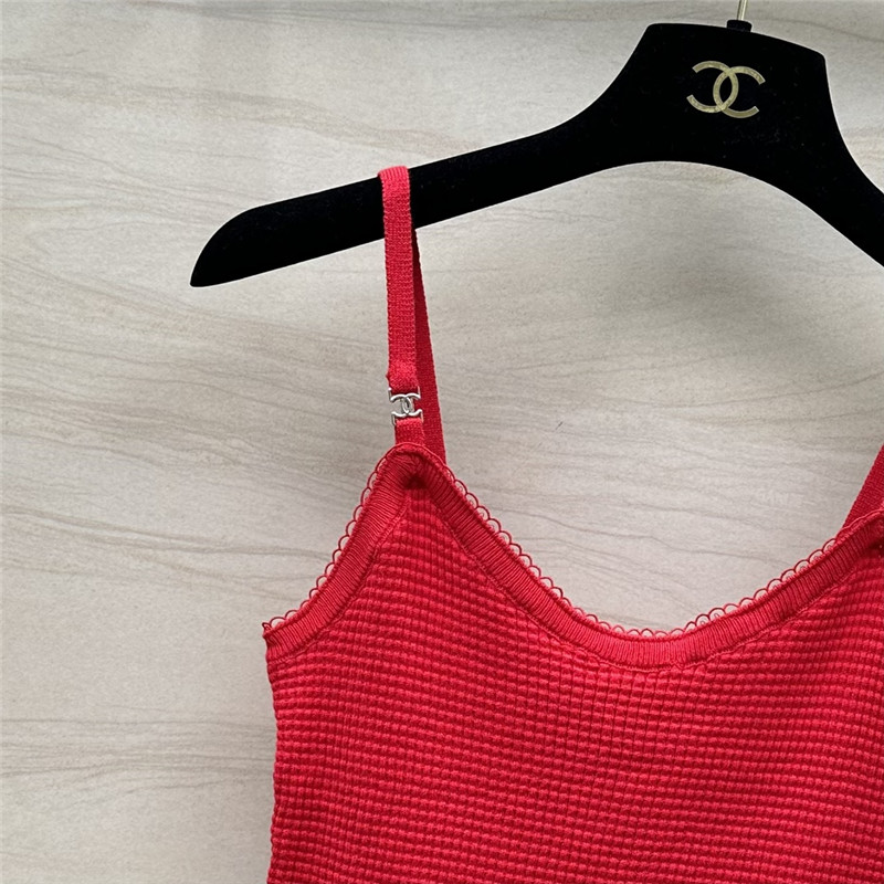 Ch**el waist knitted small camisole replicas clothes