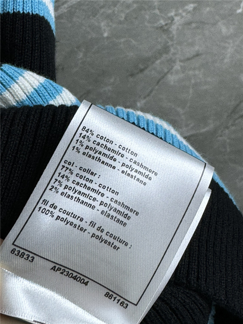 Ch**el contrast striped vest replicas clothes