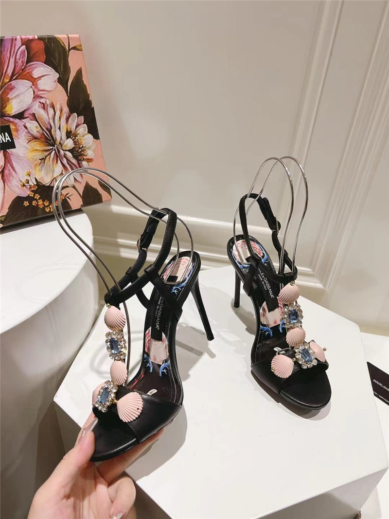 Dolce & Gabbana Capri Embellished Leather Sandals