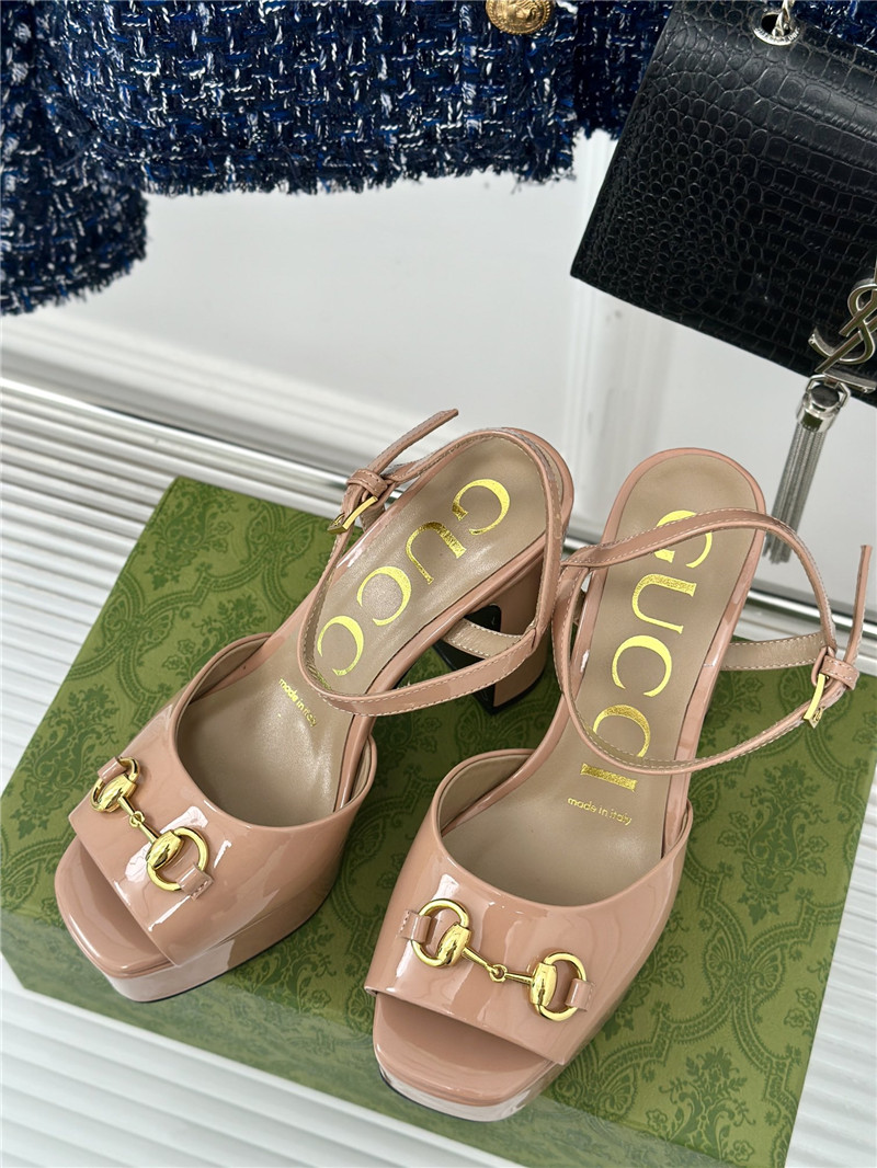 Gvc*1 women’s horsebit pink platform sandals
