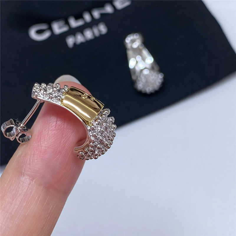 Ce1i*e contrast color small cashew earrings