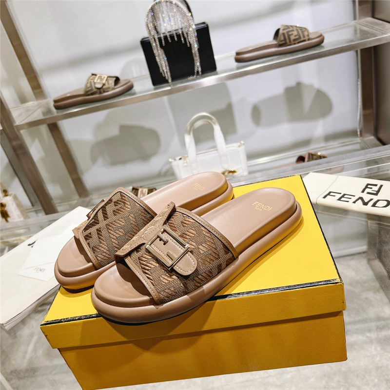 f**di double strap flat slippers Marg*e1a replica shoes