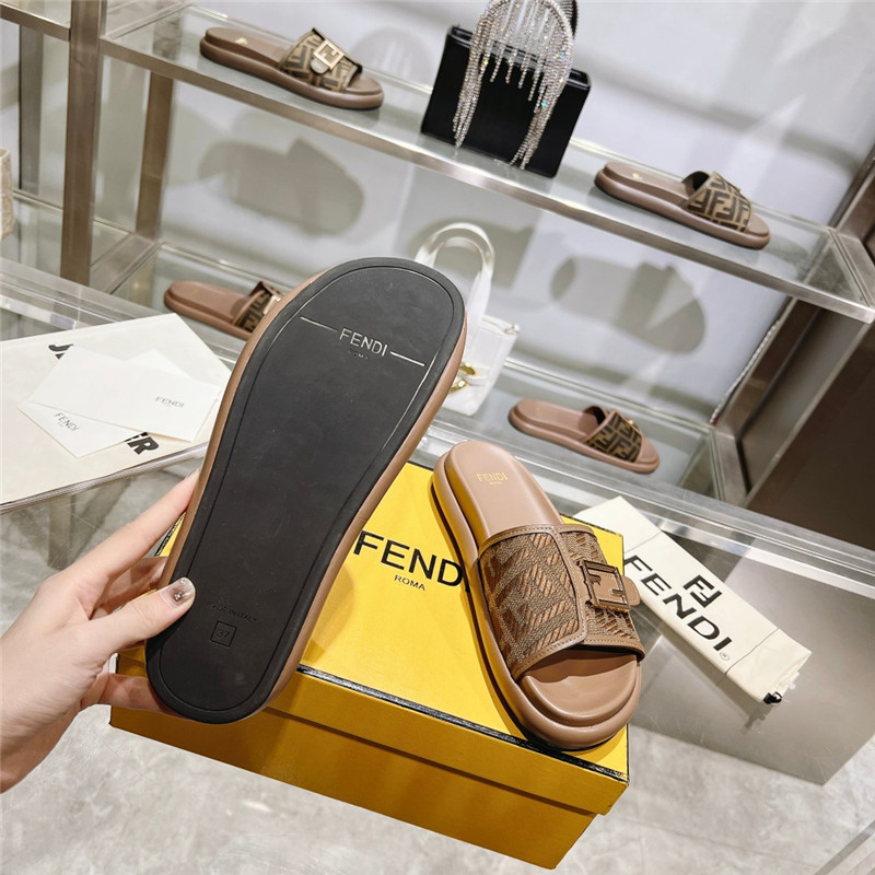 f**di double strap flat slippers Marg*e1a replica shoes