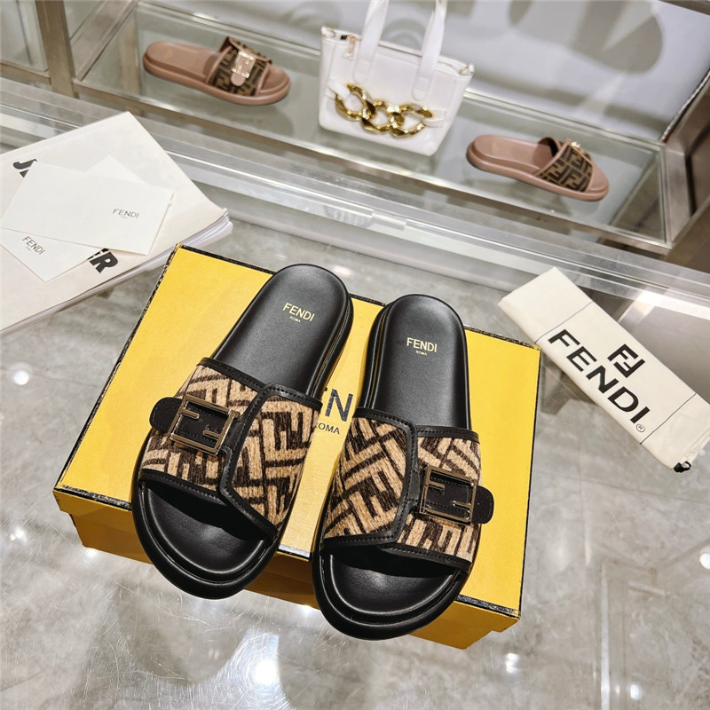 f**di double strap flat slippers Marg*e1a replica shoes
