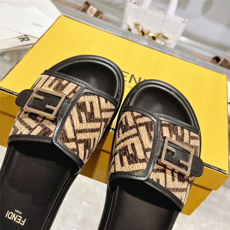 f**di double strap flat slippers Marg*e1a replica shoes