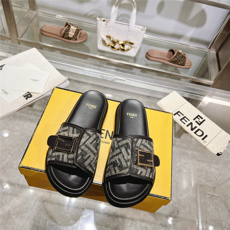 f**di double strap flat slippers Marg*e1a replica shoes