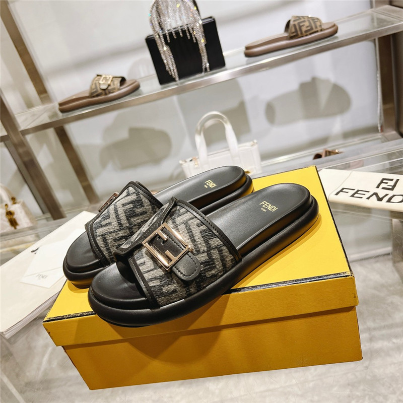 f**di double strap flat slippers Marg*e1a replica shoes