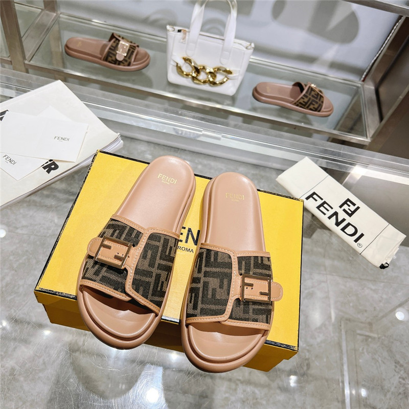 f**di double strap flat slippers Marg*e1a replica shoes