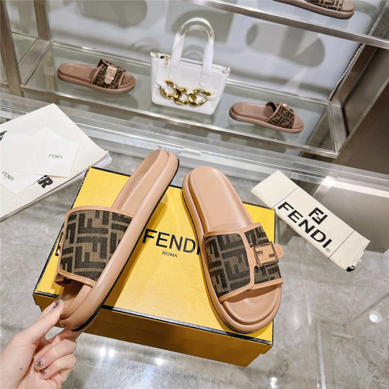 f**di double strap flat slippers Marg*e1a replica shoes